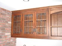 Arts And Crafts Quartersawn Oak Bar, Sink, & Cabinet 2 small