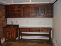 Arts And Crafts Quartersawn Oak Bar, Sink, & Cabinet 5 small
