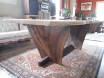 Live Edge Maple And Walnut Dining Table 5 small