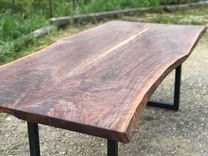 Live Edge Highly Figured Walnut Dining Table 3 small