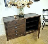 Reclaimed Wood Painters Console 2 small