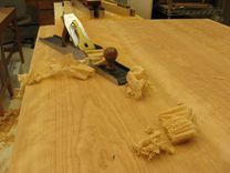 Cherry 3-Plank Trestle Dining Table 3 small