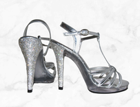 Custom Crystallized Stiletto Heels Genuine European Crystals - Heels Only Bedazzled 3 small