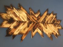 Aztec Reclaimed Wood Wall Decor - Rustic Camp Decor 5 small