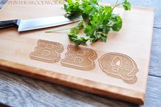 Engraved Edge Grain Cutting Board In Beech And Cherry 1 small