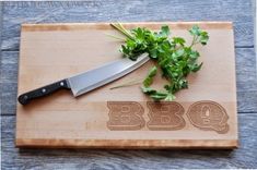 Engraved Edge Grain Cutting Board In Beech And Cherry 2 small