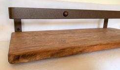Modern Industrial Farmhouse Shelf; Rustic Country Shelving 5 small