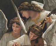 Musical Angels - Bougereau Recreation Trompe L'Oeil Mural 5 small