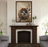 "Three" - Fine Art Giclee Print Of A Bird's Nest On Gallery Wrapped Canvas Available In Two Sizes 2 small