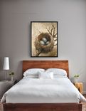 "Three" - Fine Art Giclee Print Of A Bird's Nest On Gallery Wrapped Canvas Available In Two Sizes 6 small