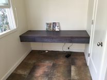 Walnut Bookcase, And Cerused White Oak Floating Desk 3 small