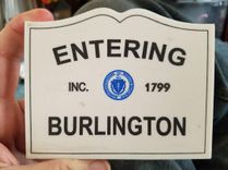 Massachusetts Town Line Sign 2 small