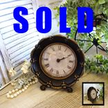 Courtly Clock Checked Clock Hand Painted Black And White Checks Clock 1 small