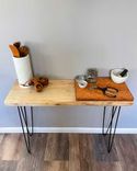 Forge Console Table - Solid Maple Console Table With Hairpin Legs - Size Options 5 small