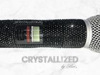 Custom Crystallized Microphone Singer Performer Stage Music Mic Bling European Crystals Bedazzled 2 small