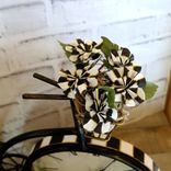 Courtly Clock Black And White Checked Large Mantle Clock Hand Painted Whimsy Decor 3 small