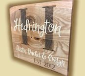 Last Name, Date Established Family Plaque 2 small