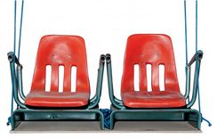 Swing Set: Made Of Salvaged Metal School Desks And Plastic Chairs 1 small