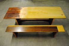 Cps Solid Oak Dining Table And Bench 2 small