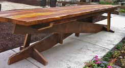 Long Industrial X-Form Dining Table 2 small