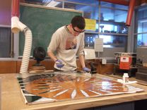 Wisconsin Union Stained Glass Installation 6 small