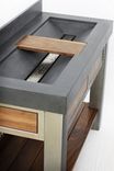 Steel, Walnut, And Concrete Vanity 6 small