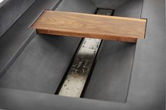 Steel, Walnut, And Concrete Vanity 8 small