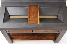 Steel, Walnut, And Concrete Vanity 9 small