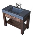 Steel And Walnut Vanity With Integral Concrete Sink 1 small
