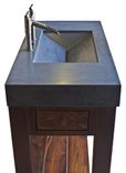 Steel And Walnut Vanity With Integral Concrete Sink 5 small