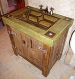 Vanity With Rustic Base And Integral Concrete Sink 2 small