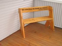 Carved Garden Bench 3 small