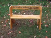 Carved Garden Bench 1 small