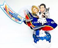 Pilot Airplane Cake Topper, Milestone Aviator, Pilot, Flight Attendant Birthday Cake Topper 2 small