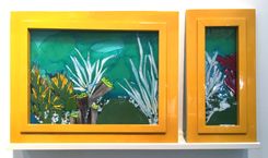 Wall Hanging Glass Panels 4 small