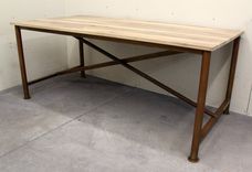 Reclaimed Walnut & Steel Patina Desks 3 small
