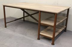 Reclaimed Walnut & Steel Patina Desks 1 small