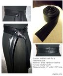 Leather Sash Belt - Black 1 small