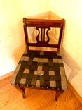 Hand-Weaved Re-Upholstered Antique Chair 1 small
