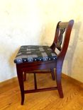 Hand-Weaved Re-Upholstered Antique Chair 4 small