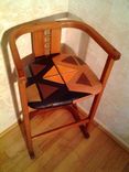 Mid-Century Modern Tribal Leather Chair 3 small