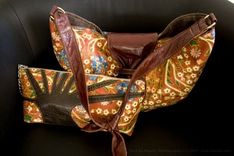 Leather Applique Shoulderbag & Travel Case In Autumn 1 small
