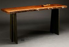 Claro-Walnut Sofa Table With Steel Legs 4 small