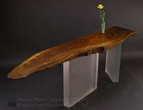 Claro-Walnut Sofa Table With Glass Legs 2 small