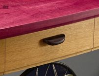 Neapolitan Sofa Table With Purpleheart, Oak, And Wenge 4 small