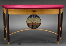 Neapolitan Sofa Table With Purpleheart, Oak, And Wenge 5 small