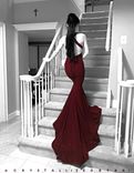 Custom Crystallized Evening Gown Formal Prom Dress Wedding Attire Bling European Crystals Bedazzled 3 small
