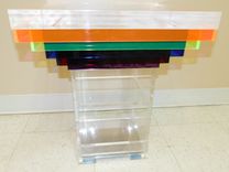 Acrylic Side / End Table - Rainbow Table - True One Of A Kind 2 small