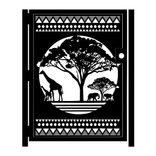 African Savannah Artistic Steel Gate - Decorative Steel Panel - Garden Gate - Custom Gate - Handmade 1 small