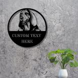 Basset Hound Dog Metal Sign, Personalized Dog Sign, Dog Monogram, Custom Dog Sign 2 small
